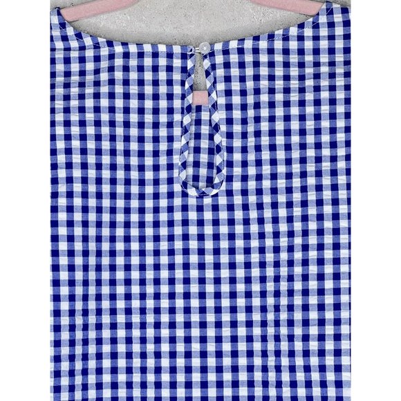 Crown & Ivy Womens Dress Size S Blue Check Streets of Charleston NWT B5 - Picture 5 of 7